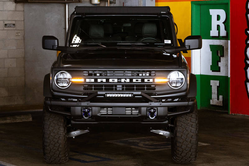 DV8 Offroad 21-22 Ford Bronco Factory Modular Front Bumper Bull Bar - #LBBR-04