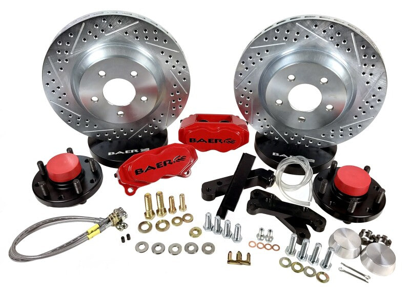 Baer Brakes 68-69 Ford Fairlane STD Studs 13in SS4 Front SDZ Brake Kit - Red