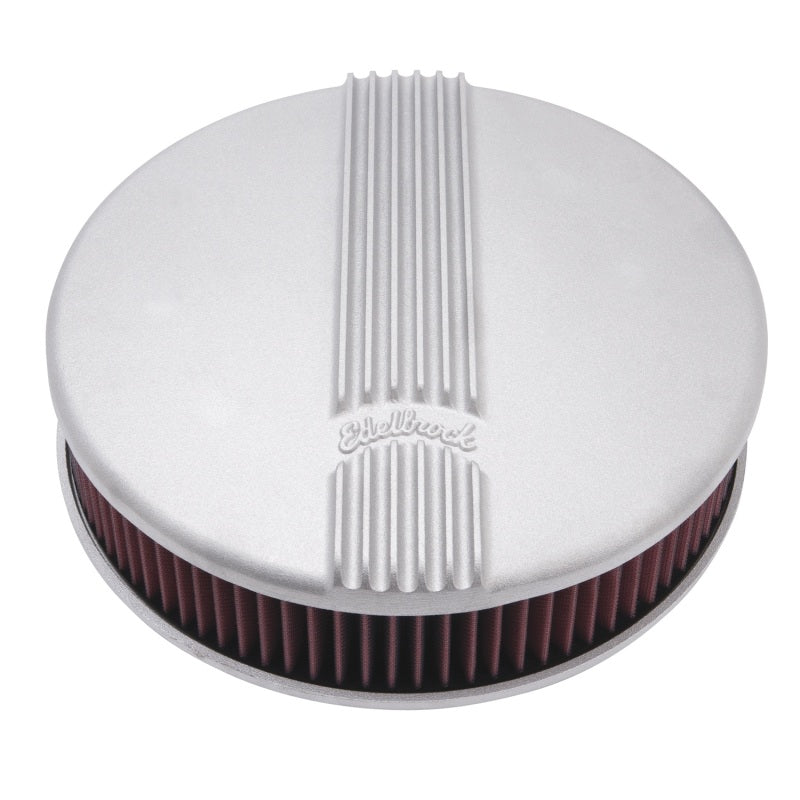 Edelbrock 41179 Air Cleaner Classic Series Round Aluminum Top Cloth Element 14 in Diameter x 3.9