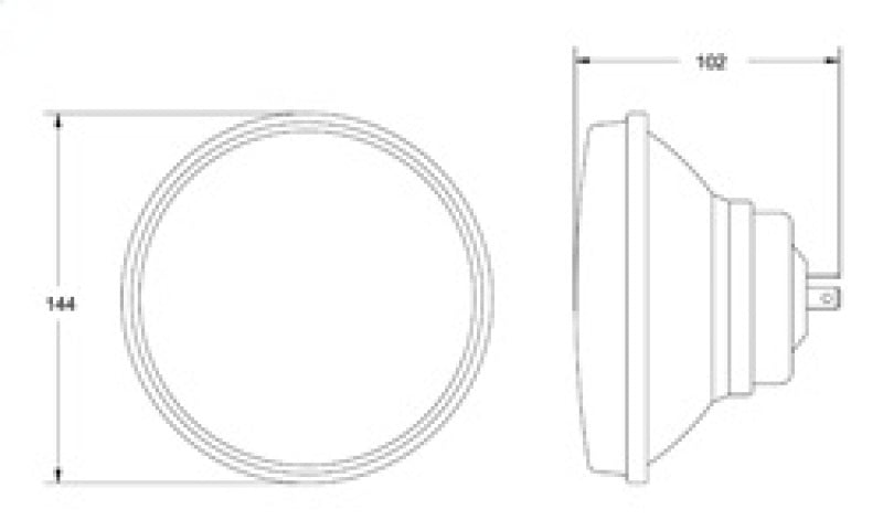 HELLA 002850811 Vision Plus 5-3/4in Round High/Low Beam Conversion Headlamp Kit
