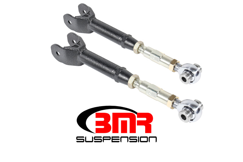BMR 2016-2024 6th Gen Camaro Lower Trailing Arms with On-Car Adj. Rod Ends - Black Hammertone