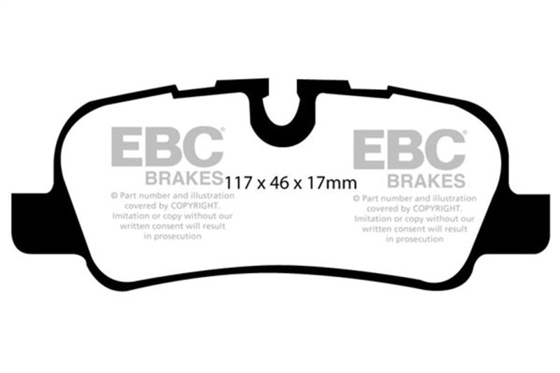 EBC 05-10 Land Rover LR3 4.4 Greenstuff Rear Brake Pads DP61542