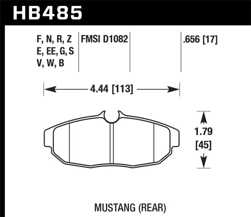 Hawk Performance HB485E.656 Blue 9012 Motorsport Brake Pads