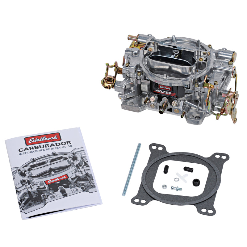 Edelbrock 1915 Carburetor AVS2 Series 4-Barrel 650 CFM Off-Road Manual Choke Satin Finish (Non-EGR)