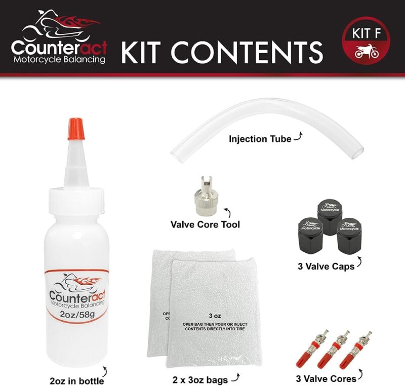 Counteract KIT F Motorcycle Balancing Bead DIY Kit (1) 2oz Bag / (2) 3oz Bags