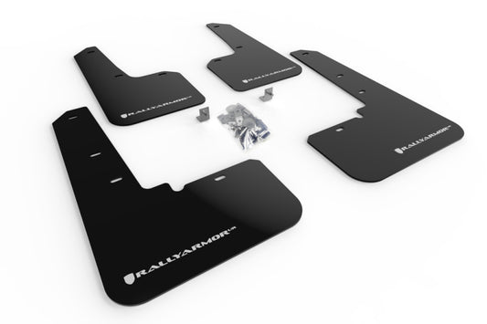 Rally Armor UR Mud Flaps - 2020-2025 Subaru Outback - Black/White Logo - #MF66-UR-BLK/WH