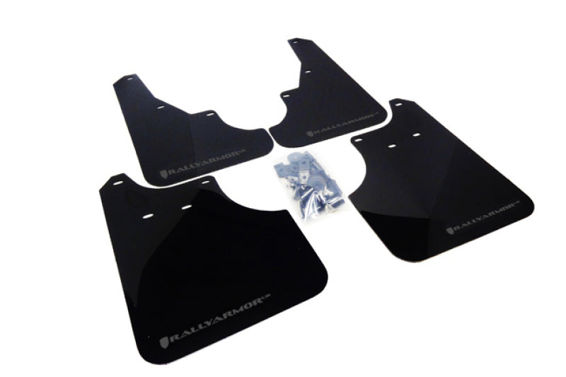 Rally Armor UR Mud Flaps - 2009-2013 Subaru Forester - Black/Grey Logo - #MF11-UR-BLK/GRY