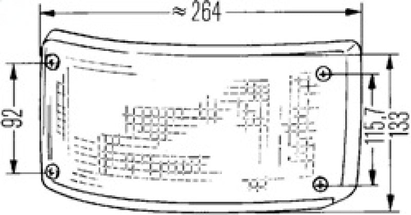 HELLA 005603137 5603 Series Wraparound Red Stop/Tail Lamp