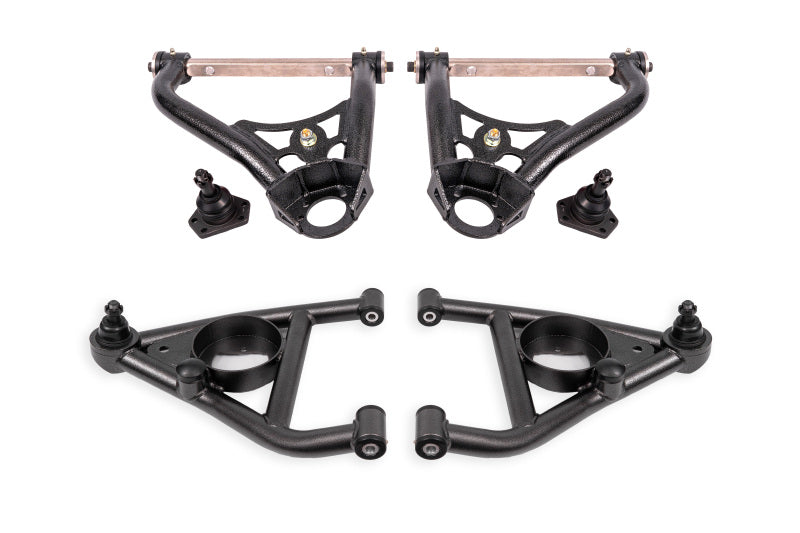 BMR 1967-1969 GM F-Body / 1968-1974 X-Body Non-Adj. Upper & Lower A-Arms (Polyurethane) - Black Hammertone