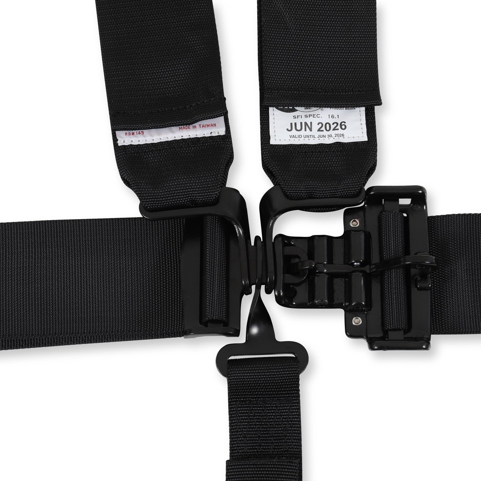 RaceQuip 711001 Black Latch & Link 5-Point Seat Belt