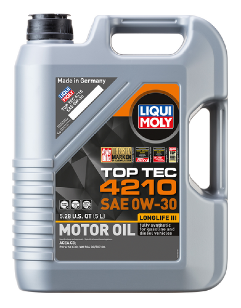 LIQUI MOLY 5L Top Tec 4210 Motor Oil SAE 0W-30 (22158) - Pack of 4