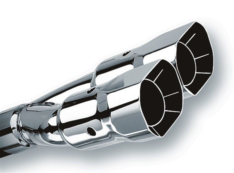 Borla 20233 Universal Polished Tip Dual Square Angle-Cut Intercooled (inlet 2 1/2in. Outlet 2 7/8 x 3 3/8i - #20233