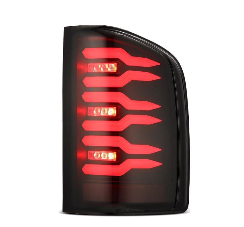 AlphaRex 620080 07-14 Chevrolet Silverado 1500/2500 HD/3500 HD Luxx-Series LED Tail Lights Black w/Smoked Lens