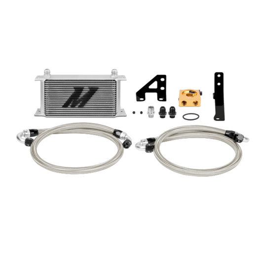 Mishimoto 15 Subaru STI Thermostatic Oil Cooler Kit - Silver - #MMOC-STI-15T