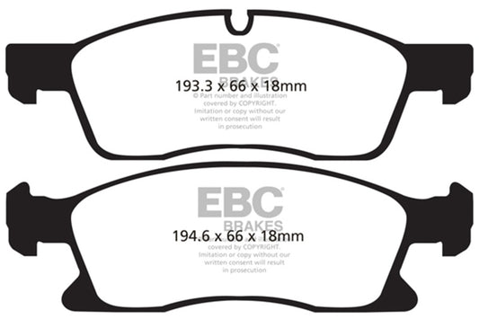EBC 11+ Dodge Durango 3.6 Extra Duty Front Brake Pads ED91871