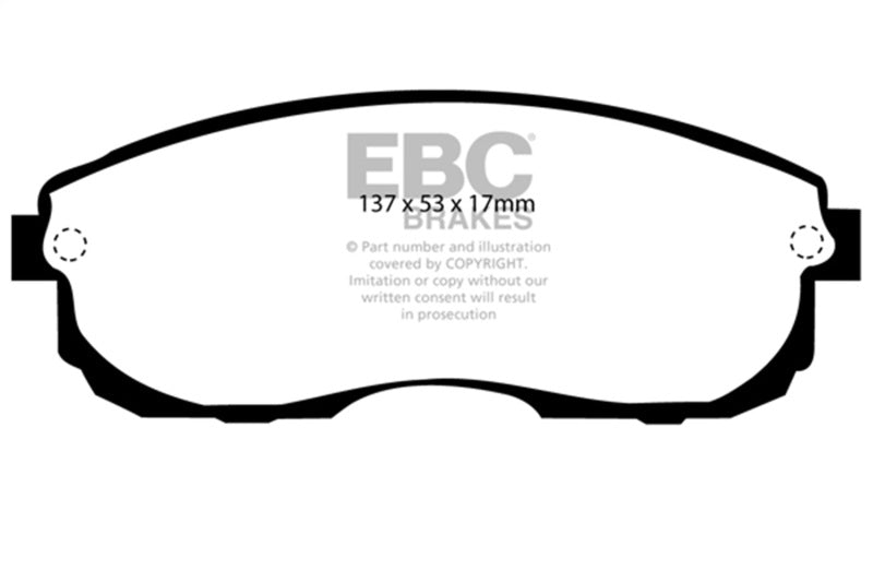 EBC 99-01 Infiniti G20 2.0 Greenstuff Front Brake Pads DP2775
