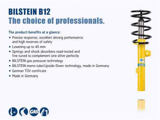 Bilstein B12 1991-1992 BMW 850i Front and Rear Suspension Kit