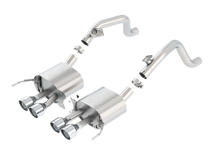 Borla 11881 14-15 Chevy Corvette C7 w/o AFM w/o NPP Atak Rear Section Exhaust Quad Rd RL Tips - #11881