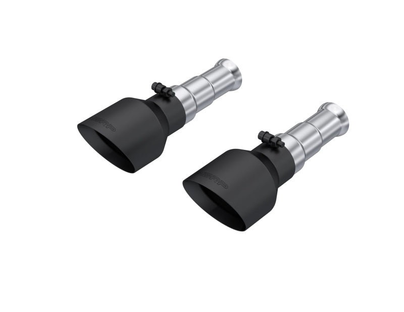 MBRP T5200BLK 5in OD Dual Wall Angle Cut T304 BLK CB Exhaust Tips - Pair