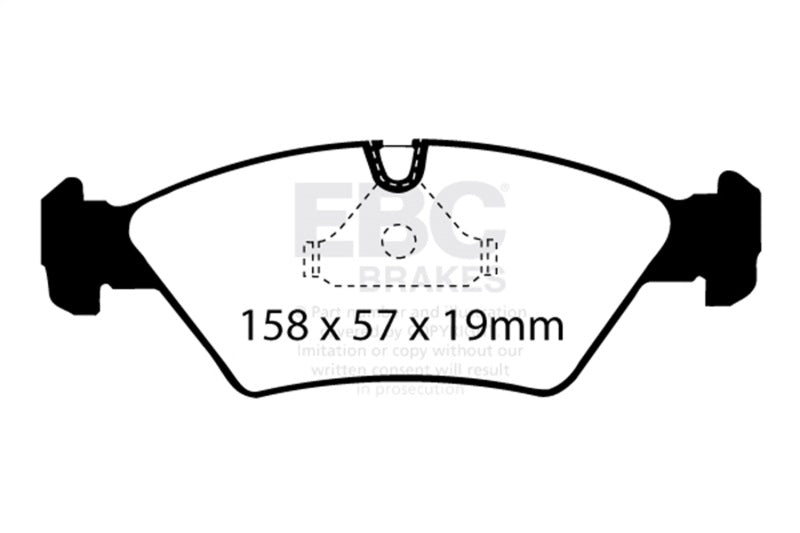 EBC 87-91 BMW M3 2.3 (E30) Redstuff Front Brake Pads DP3414C