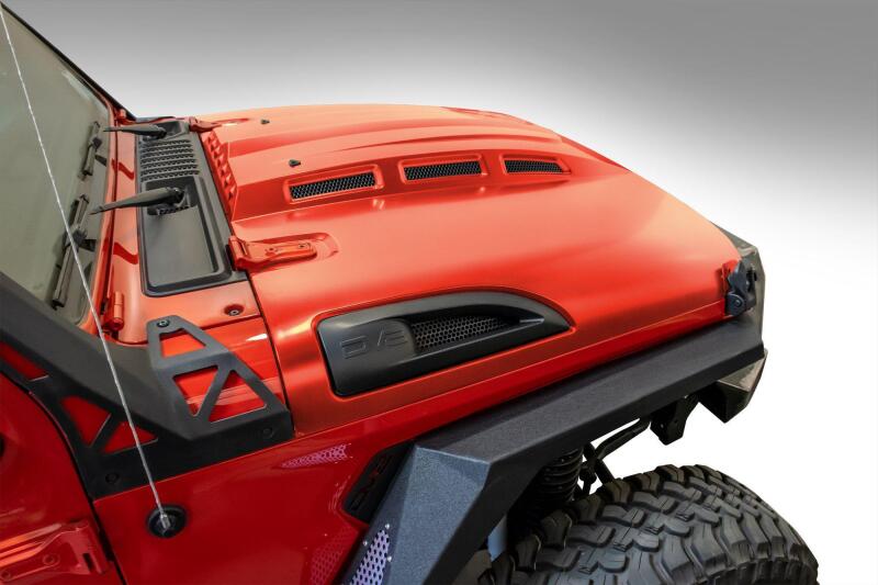 DV8 Offroad 18+ Jeep JL Heat Dispersion Hood - Primer Black - #HDMBJL-01