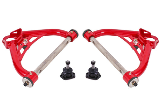 BMR 70-81 Chevrolet Camaro A-Arms Upper Non-Adjustable Delrin Std Ball Joint - Red