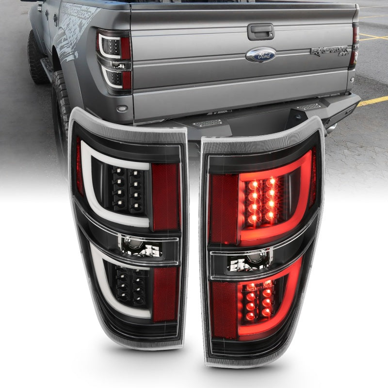 ANZO 2009-2014 Ford F-150 LED Taillights Black