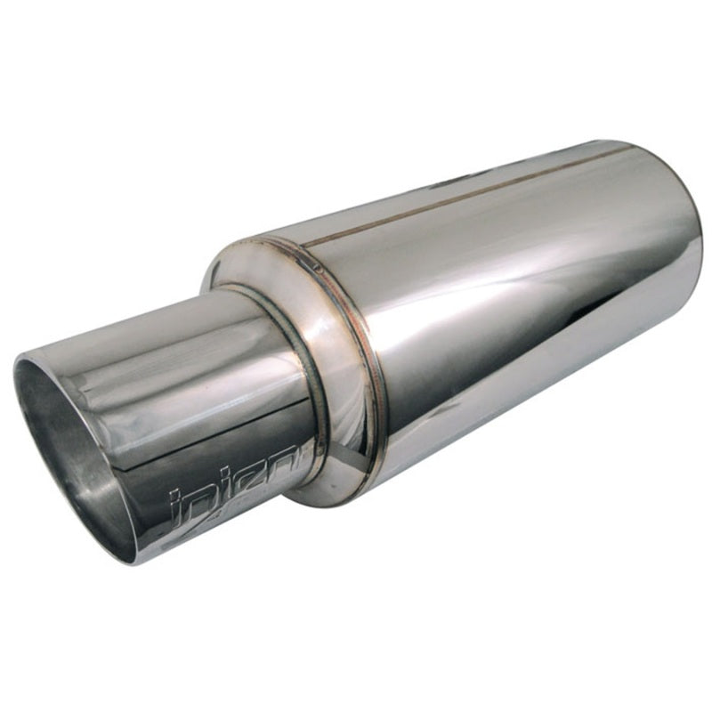 Injen 2 3/8 Universal Muffler w/Stainless Steel resonated rolled tip (Injen embossed logo) - #SES225C