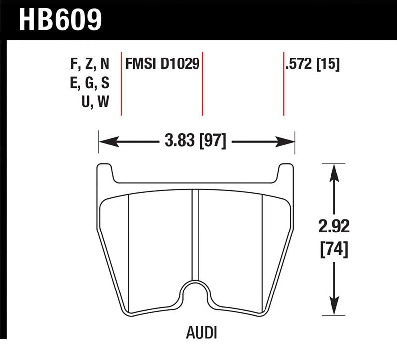 Hawk Performance HB609F.572 HPS Performance Street Brake Pads