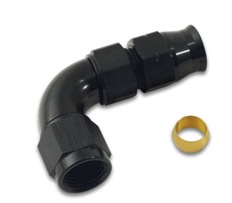 Vibrant 1/2In Tube to -8AN Female 90 Degree Union Adapter Fitting w/Olive