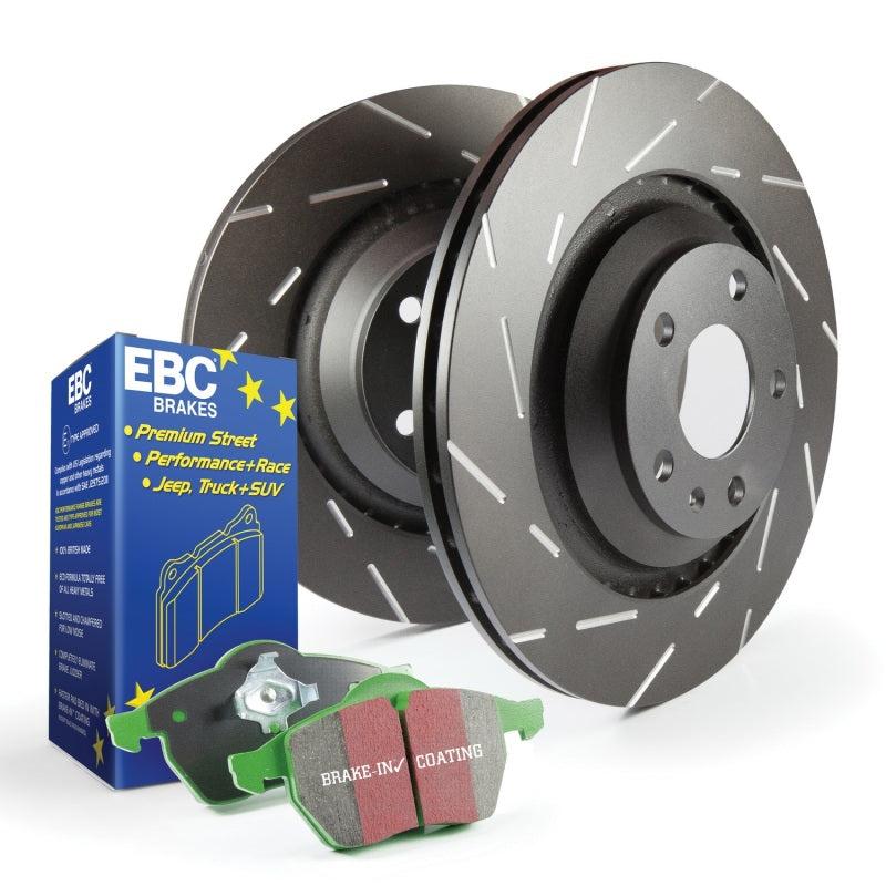 EBC S2 Front Brake Kit Greenstuff 2000 Pads USR Slotted Rotors S2KF1774