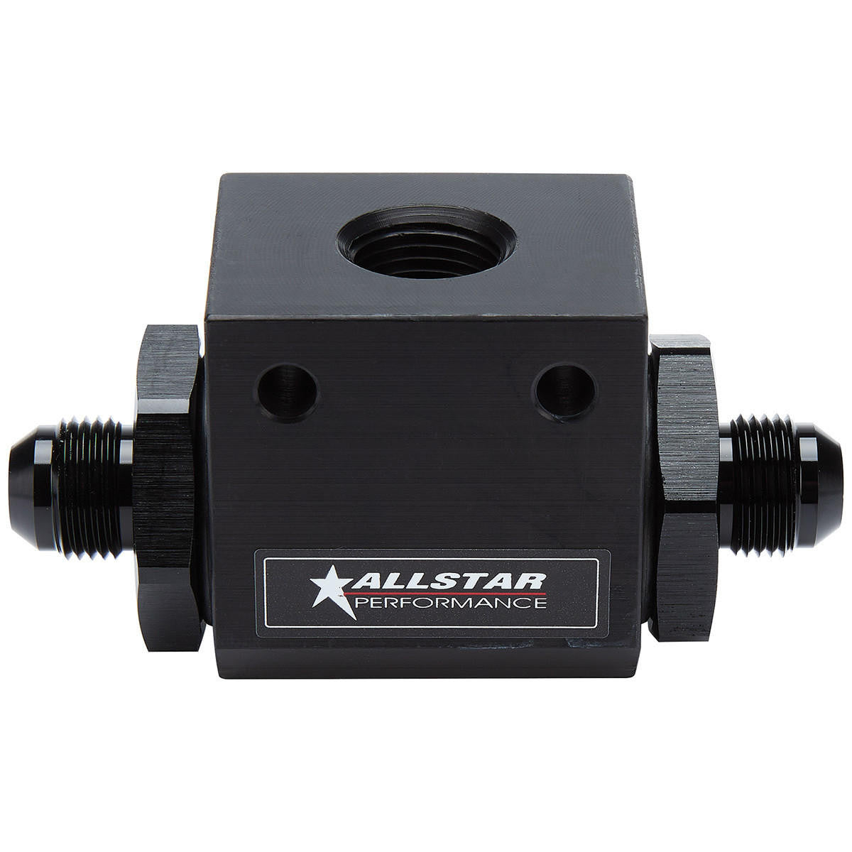 Allstar Performance Temperature Manifold 8AN 1/2in NPT Female Port 1/4in Mounting Holes ALL90039