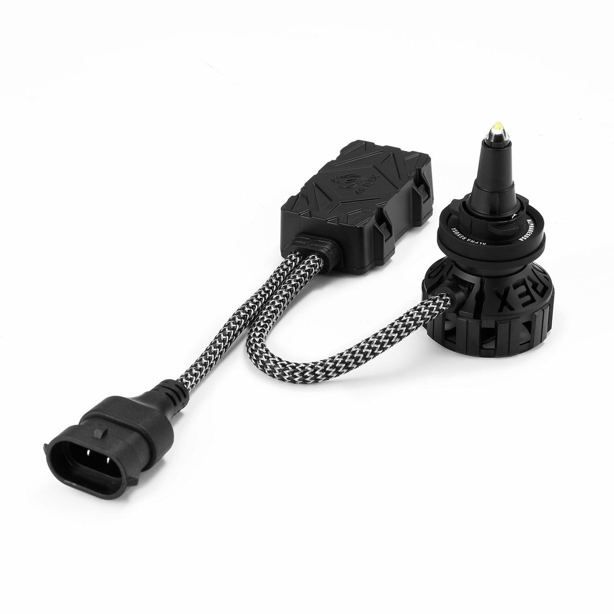 AlphaRex 110007 Black Ammo Panoramic LED Light Bulbs - H7