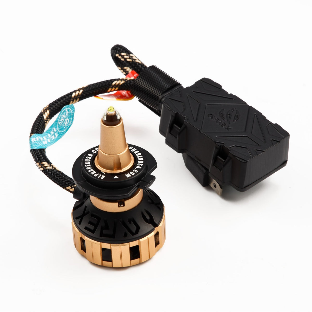 AlphaRex 110004 Gold Ammo Panoramic LED Light Bulbs - 9006