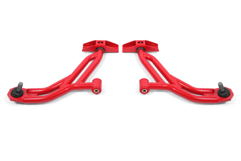 BMR 2010-2014 Ford Mustang / Shelby GT500 Non-Adj. Lower A-Arms (Poly/Delrin) - Red