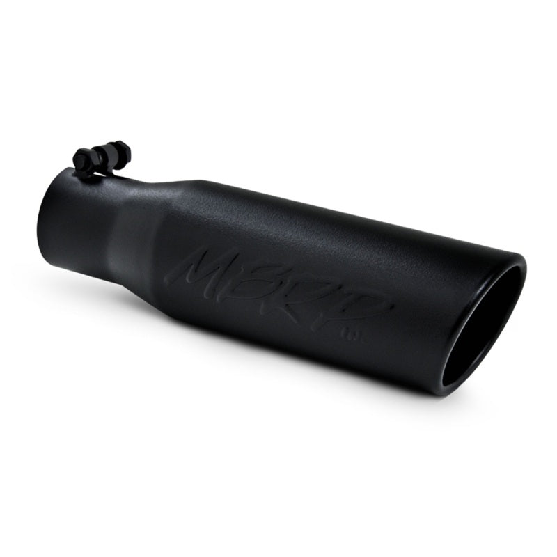 MBRP T5113BLK 12in Black Finish Angled Rolled End Exhaust Tip