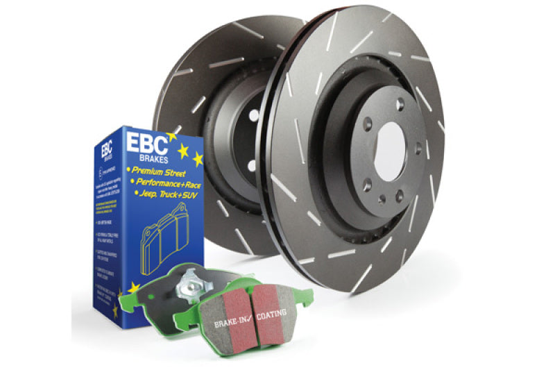 EBC S2 Front Brake Kit Greenstuff 2000 Pads USR Slotted Rotors S2KF1499