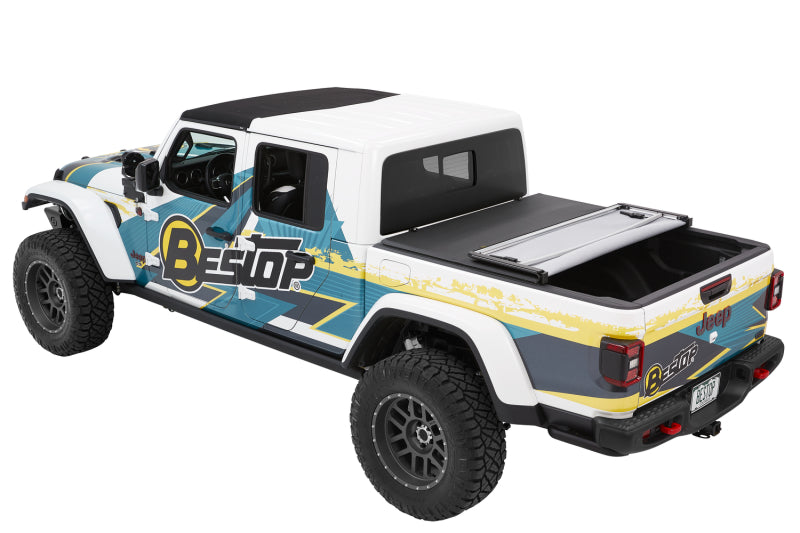 Bestop Fold Soft Tonneau - 20-26 for Jeep Gladiator For 5 Ft. Bed Ez (Black