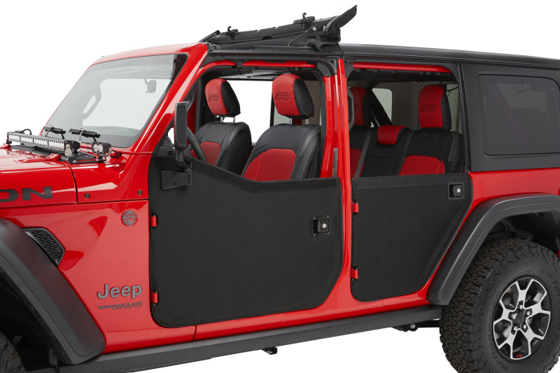 Bestop 20-26 Jeep Gladiator / 18-26 Wrangler JL Full Fabric Doors (Front Black Twill)