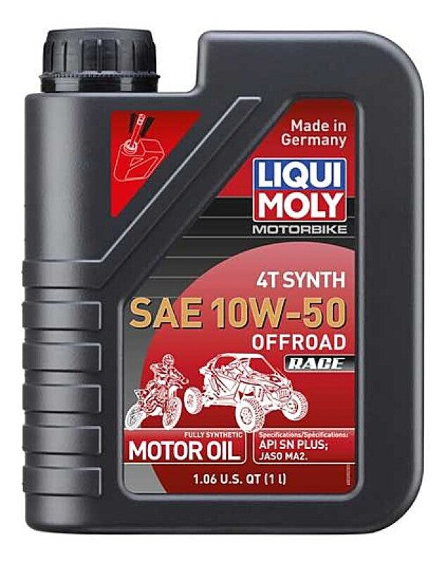 LIQUI MOLY 1L Motorbike 4T Synth SAE 10W-50 Offroad Race (20078) - Pack of 6