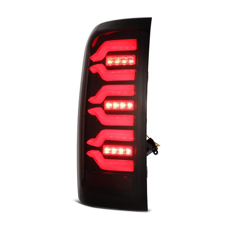 AlphaRex 620050 14-18 Chevrolet Silverado 1500 Luxx-Series LED Tail Lights Black/Red w/Activation Light/Sequential Signal