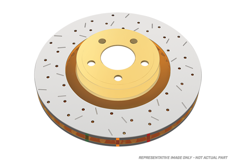 DBA 14-18 Volkswagen GTI (w/Performance Pkg) Front 4000 Series Drilled & Slotted Rotor