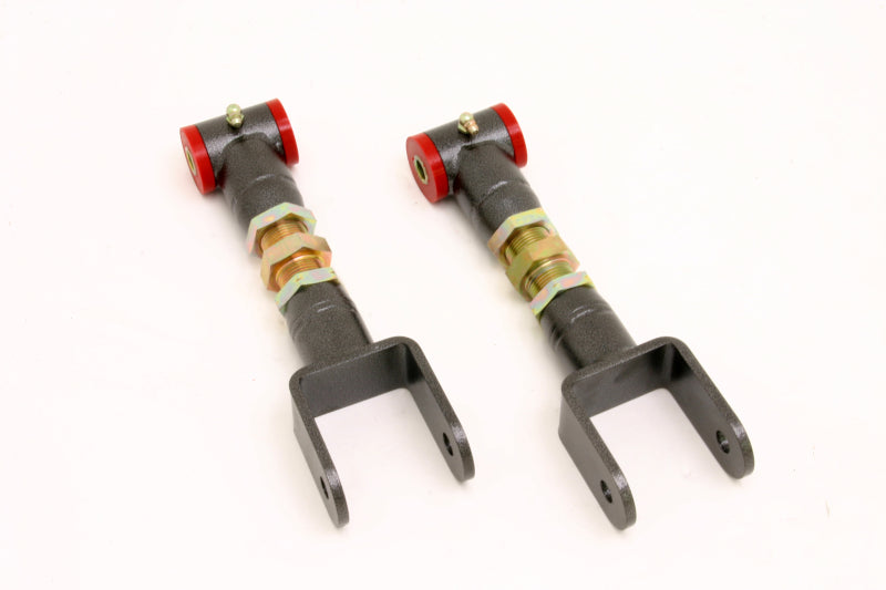 BMR 79-04 Fox Mustang Upper Control Arms On-Car Adj. (Polyurethane) - Black Hammertone (UTCA014H)