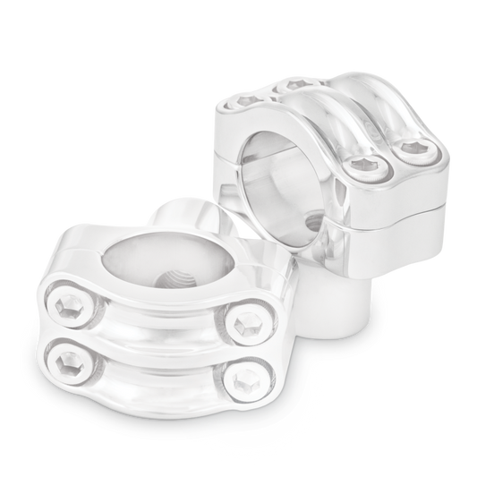 Burly Brand B12-8012C Reaper 4-Bolt Riser Set 1-1/2 in Tall for 1-1/4 in Bar Chrome