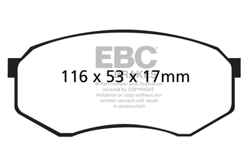 EBC 92-93 Toyota Pick-Up Extra Cab Yellowstuff Front Brake Pads DP41317R