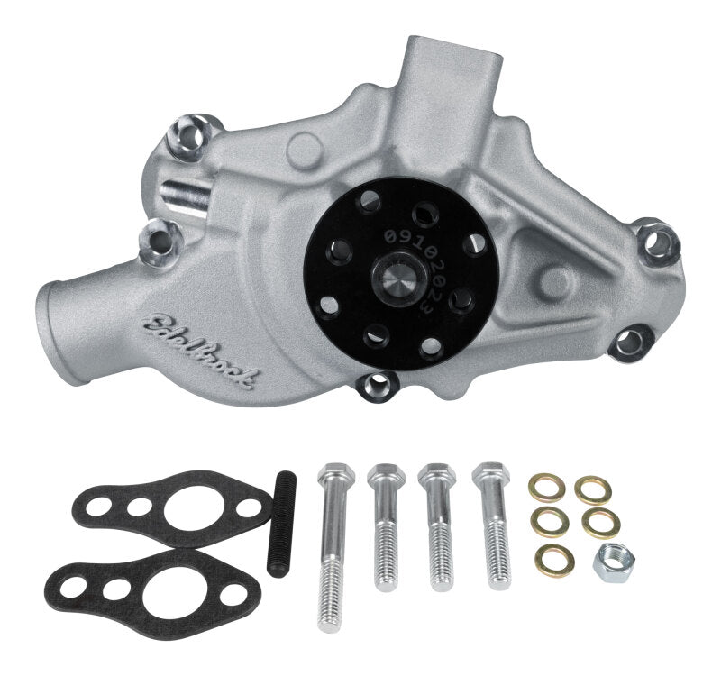 Edelbrock 88120 Water Pump for Small-Block 1971-1982 Corvettes in Satin Finish (Short)