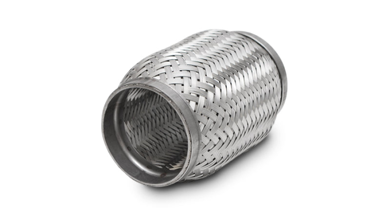 Vibrant SS Flex Coupling with Inner Braid Liner 2in inlet/outlet x 4in flex