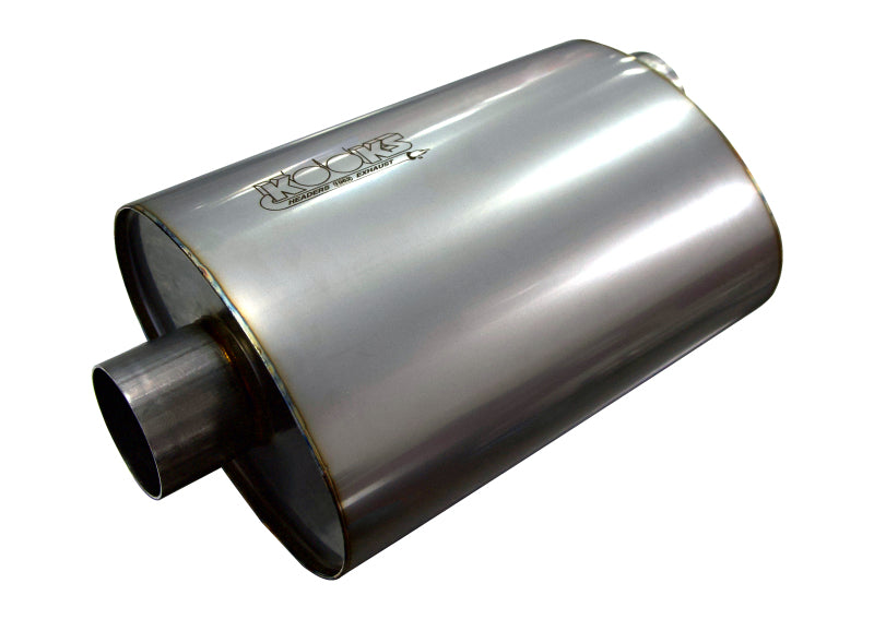 Kooks MUF-009 2.5in. Oval Center/Offset Muffler 12in. Long Body Stainless Steel