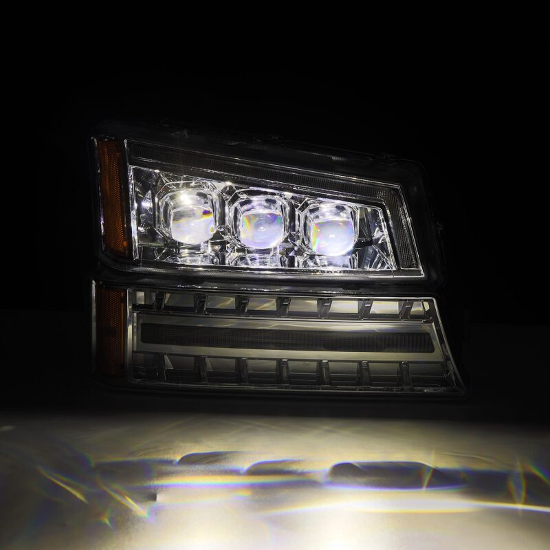 AlphaRex 880255 03-06 Chevrolet Silverado 1500/2500 HD/3500 HD/Avalanche Chrome NOVA LED Projector Headlights