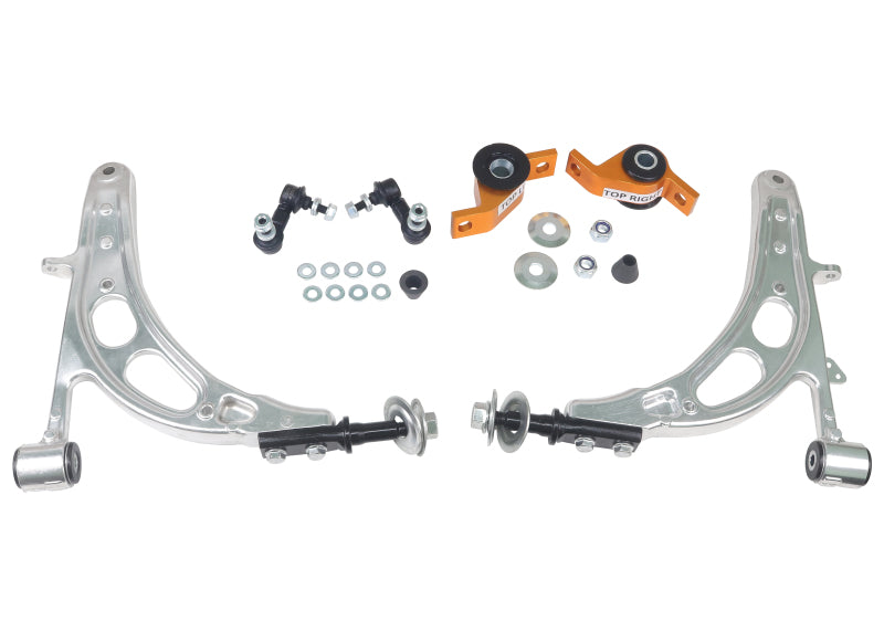 Whiteline KTA289 Front Lower Street Performance Alloy Control Arm Kit for 1993-2007 Subaru Impreza, 2003-2008 Subaru Forester